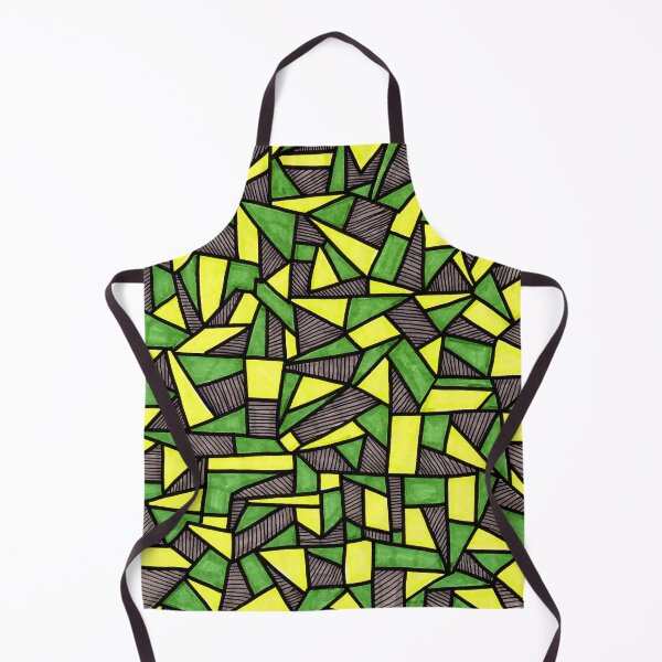 Item preview, Stained Glass Geometric Pattern in Green and Yellow designed and sold by Harriet Linton.