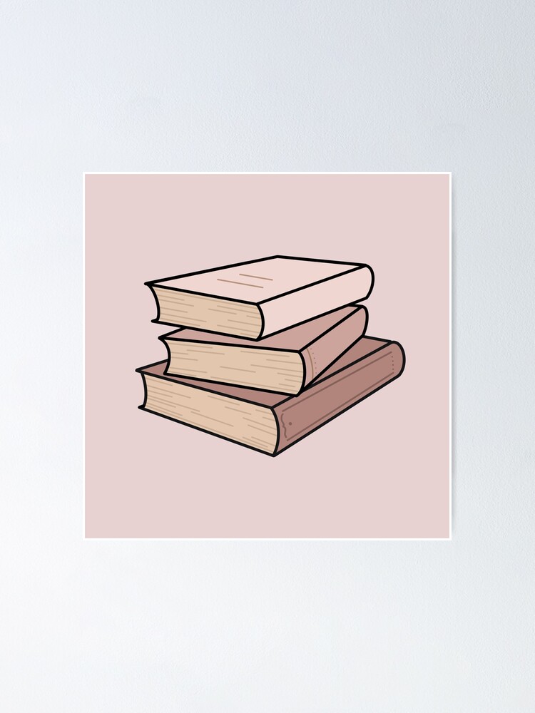 Pink Book Stack | Poster