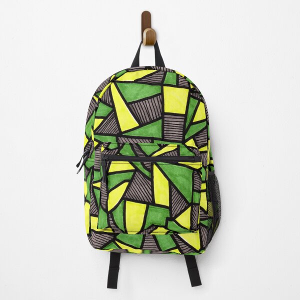 Item preview, Stained Glass Geometric Pattern in Green and Yellow designed and sold by Harriet Linton.