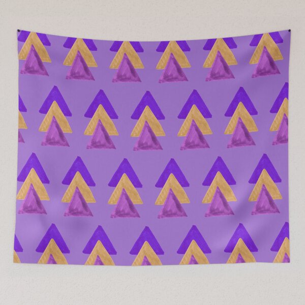 Item preview, Three Triangles Geometric Pattern - Purple and Yellow designed and sold by Harriet Linton.