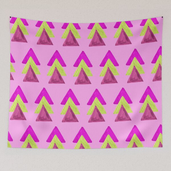 Item preview, Three Triangles Geometric Pattern - Pink and Yellow designed and sold by Harriet Linton.