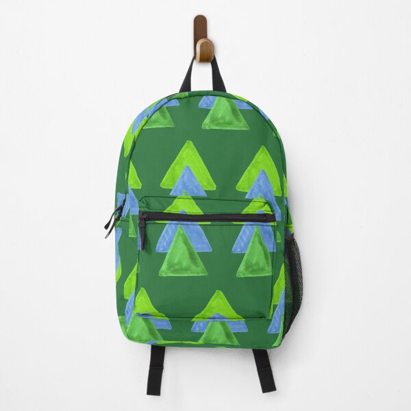 Item preview, Three Triangles Geometric Pattern - Green and Blue designed and sold by Harriet Linton.