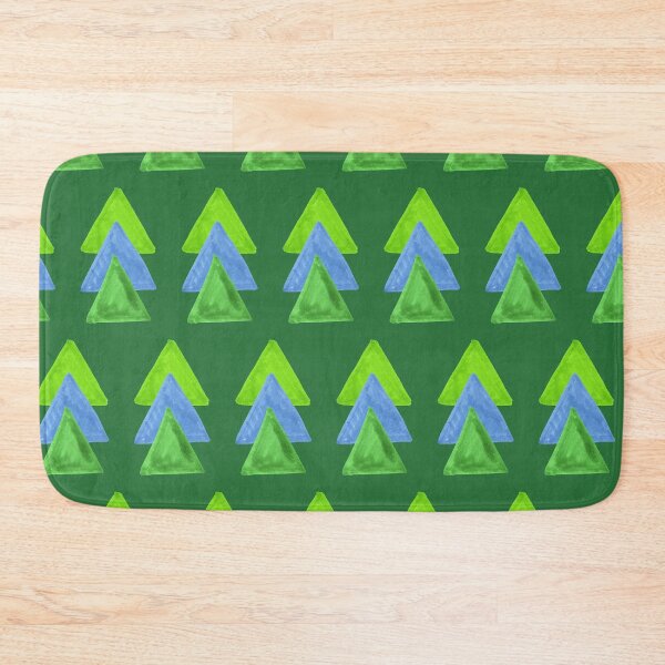 Item preview, Three Triangles Geometric Pattern - Green and Blue designed and sold by Harriet Linton.