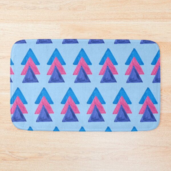 Item preview, Three Triangles Geometric Pattern - Blue and Pink designed and sold by Harriet Linton.