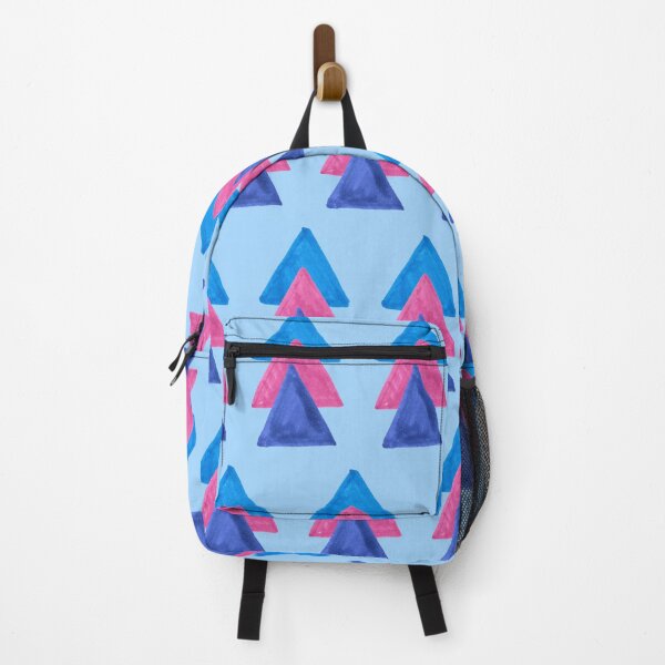 Item preview, Three Triangles Geometric Pattern - Blue and Pink designed and sold by Harriet Linton.