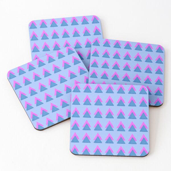 Item preview, Two Triangles Geometric Pattern - Pink and Blue designed and sold by Harriet Linton.