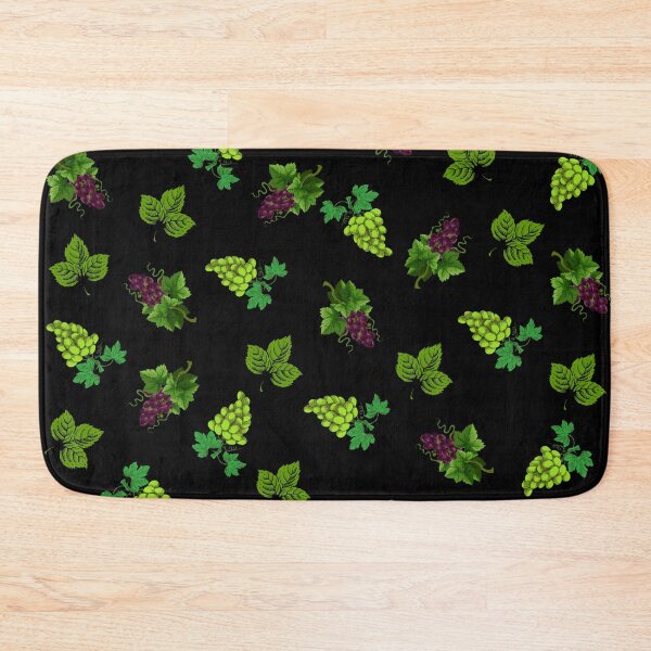 Item preview, Green and purple grapes on black background. designed and sold by KamTamDesigns11.