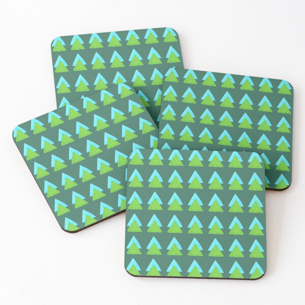 Item preview, Two Triangles Geometric Pattern - Green and Blue designed and sold by Harriet Linton.