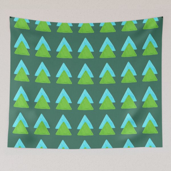 Item preview, Two Triangles Geometric Pattern - Green and Blue designed and sold by Harriet Linton.
