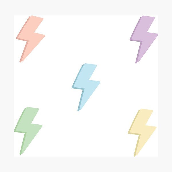 Item preview, pastel lightning bolts designed and sold by keeganemma.