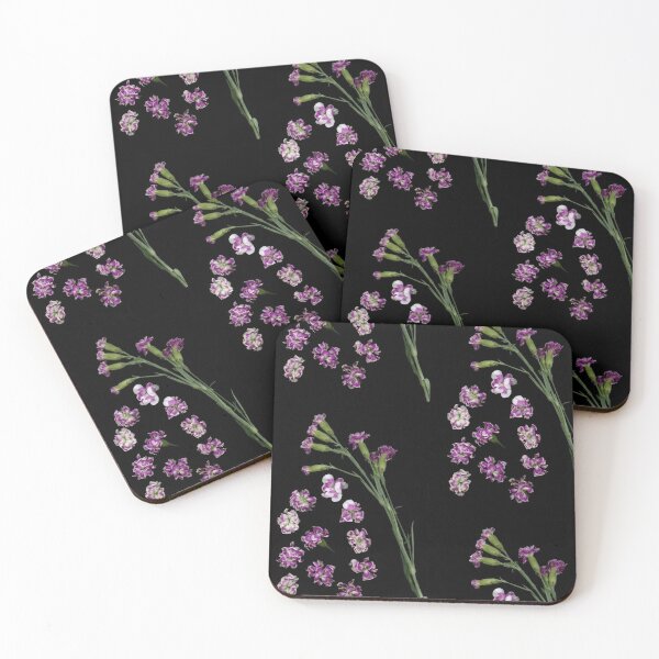 Item preview, Carnation Drops Dark Floral designed and sold by LindasPhotoArt.