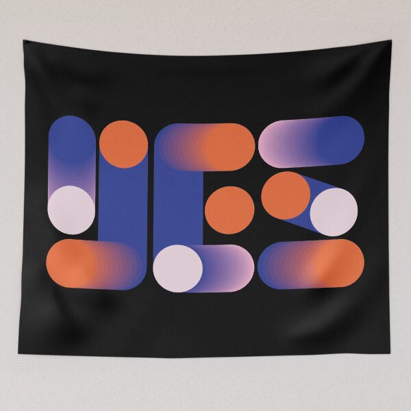 Item preview, Yes - Geometric Typography Minimal Shapes designed and sold by MarleneCanto.