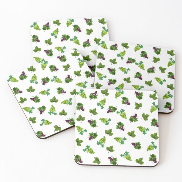 Item preview, Green and purple grapes on white background designed and sold by KamTamDesigns11.