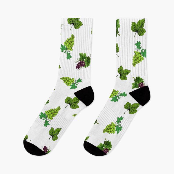 Item preview, Green and purple grapes on white background designed and sold by KamTamDesigns11.
