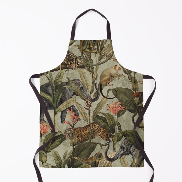 Vintage Tropical Jungle Pattern Apron