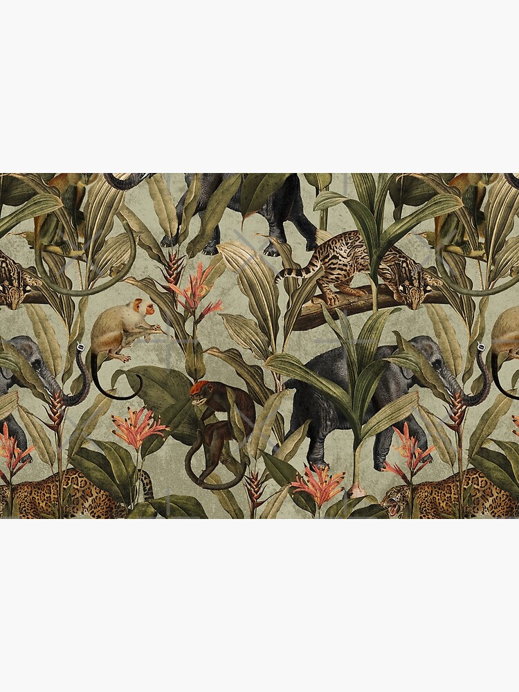 Vintage Tropical Jungle Pattern by UtArt