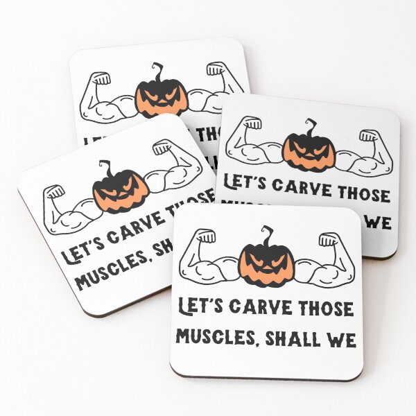 Item preview, Lets carve those muscles Halloween workout design designed and sold by OlgaZhu.