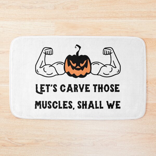 Item preview, Lets carve those muscles Halloween workout design designed and sold by OlgaZhu.