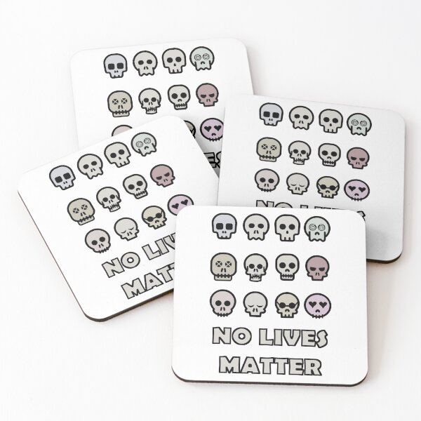 Item preview, NO LIVES MATTER halloween fun skull death virus party festival metal hard rock domination designed and sold by DOM-Shop.