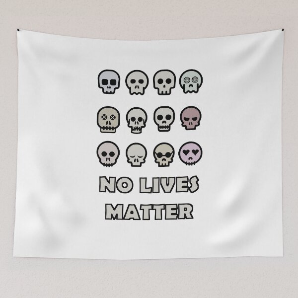 Item preview, NO LIVES MATTER halloween fun skull death virus party festival metal hard rock domination designed and sold by DOM-Shop.
