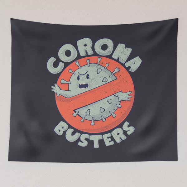 Item preview, Corona Busters - Cool Mask, T Shirt for Front line Virus Warriors Essential Delivery People Nurse Squad Doctors Medical Staff First Responder Hoodie Social Distancing Stay Home Again Stop Coronavirus designed and sold by Any Color Designs.