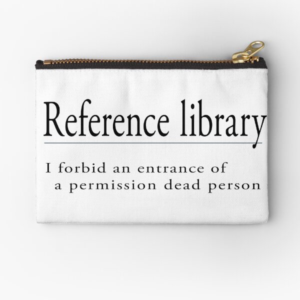 Reference Library Zipper Pouch