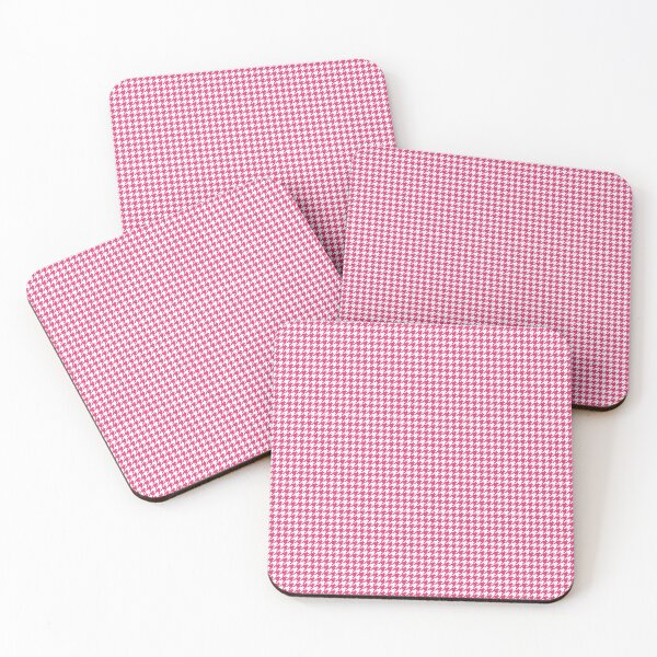 Item preview, Hounds Tooth Check Pink and White Houndstooth Pattern  designed and sold by SqueakyRicardo.