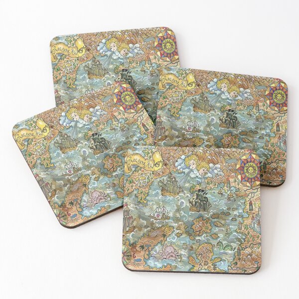 Item preview, Old World Map Antique Maps Ancient Atlas Vintage Pirate Caribbean Treasure Maps Gifts designed and sold by TopTeeShop.