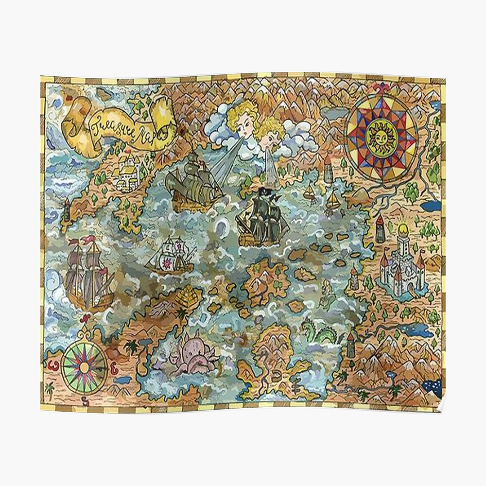 Old World Map Antique Maps Ancient Atlas Vintage Pirate Caribbean Treasure Maps Gifts Sticker By Topteeshop Redbubble