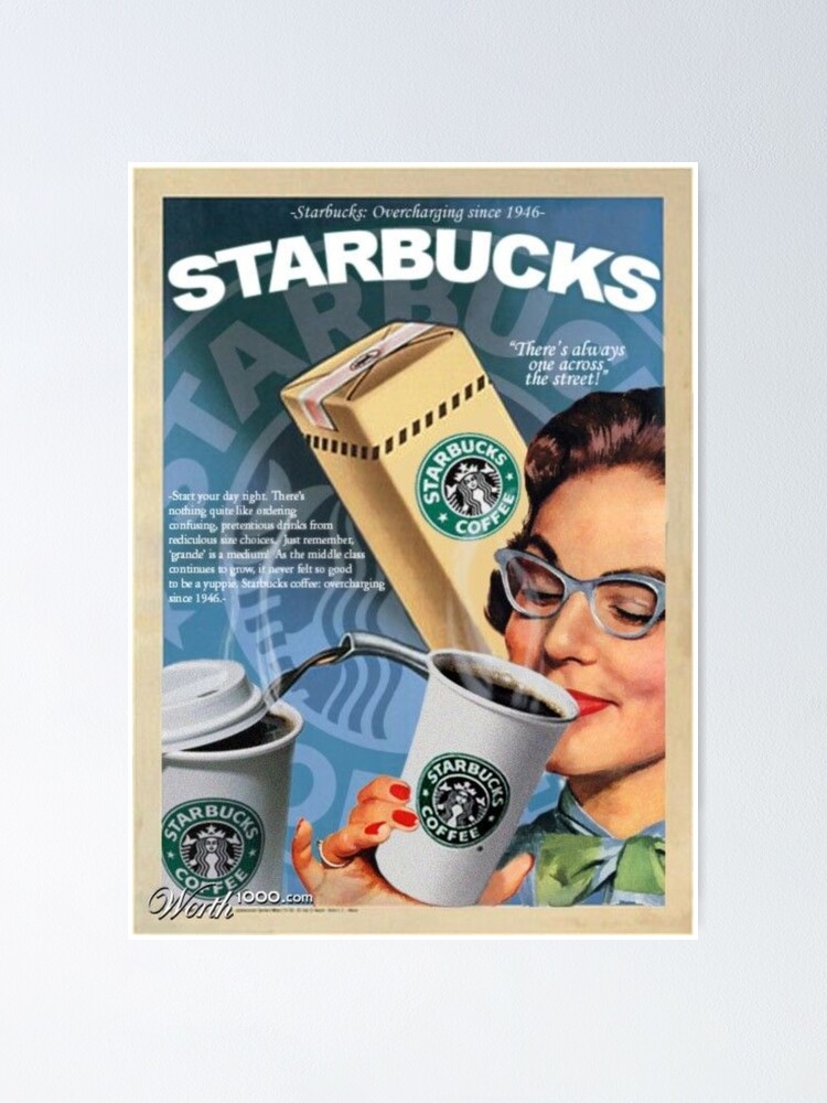Coffee Starbucks Poster For Sale By Flocrdl Redbubble