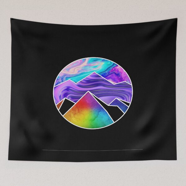 Item preview, Glitched Sky and Rainbow Mountains Aesthetic designed and sold by Michael Schmidt.