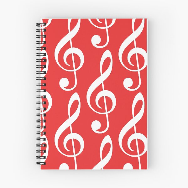 Item preview, White Treble Clef on Red designed and sold by QuarterMoon.