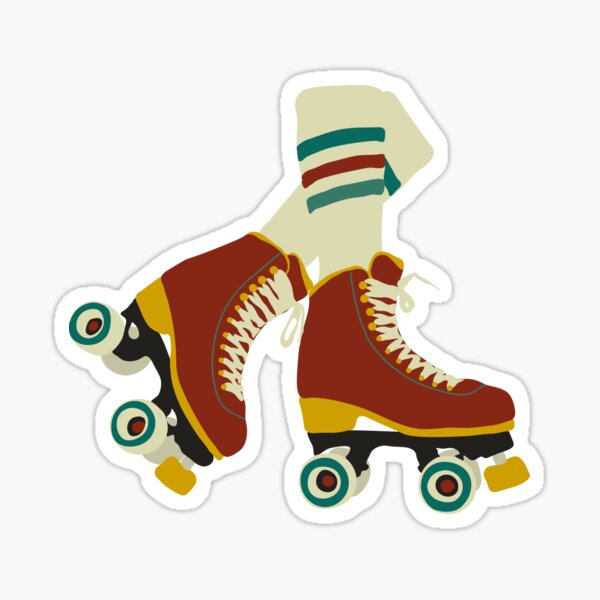 "Retro Roller Skates" Sticker by CatieeBee Redbubble