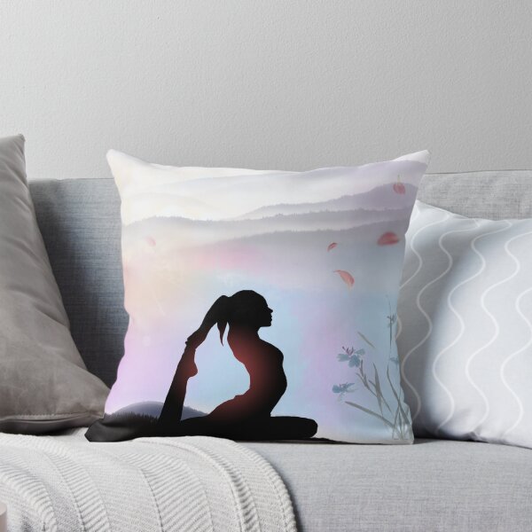 Item preview, Yoga calm floral female silhouette designed and sold by soniaaseguin.