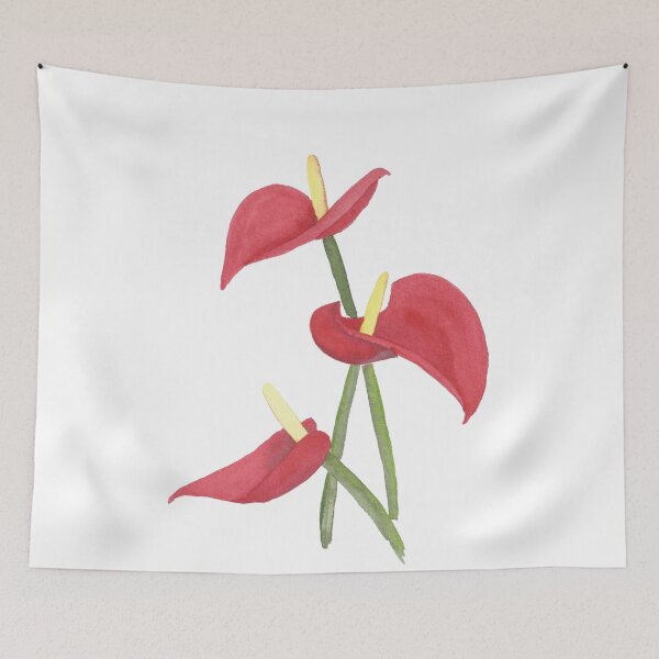 Item preview, Anthurium, floral watercolor painting designed and sold by SharonRoseR.