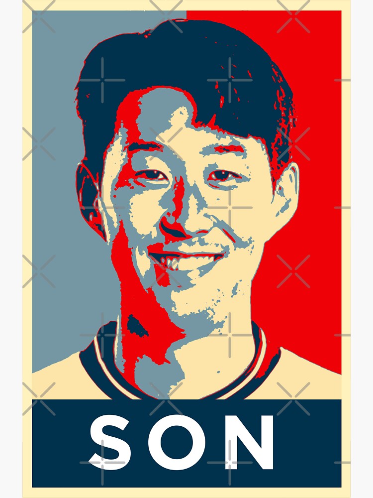 "Son Heung-Min Portrait Artwork" Sticker for Sale by oliverkunovski