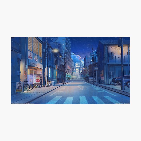 Night Anime Photographic Print By Ilikeart9 Redbubble