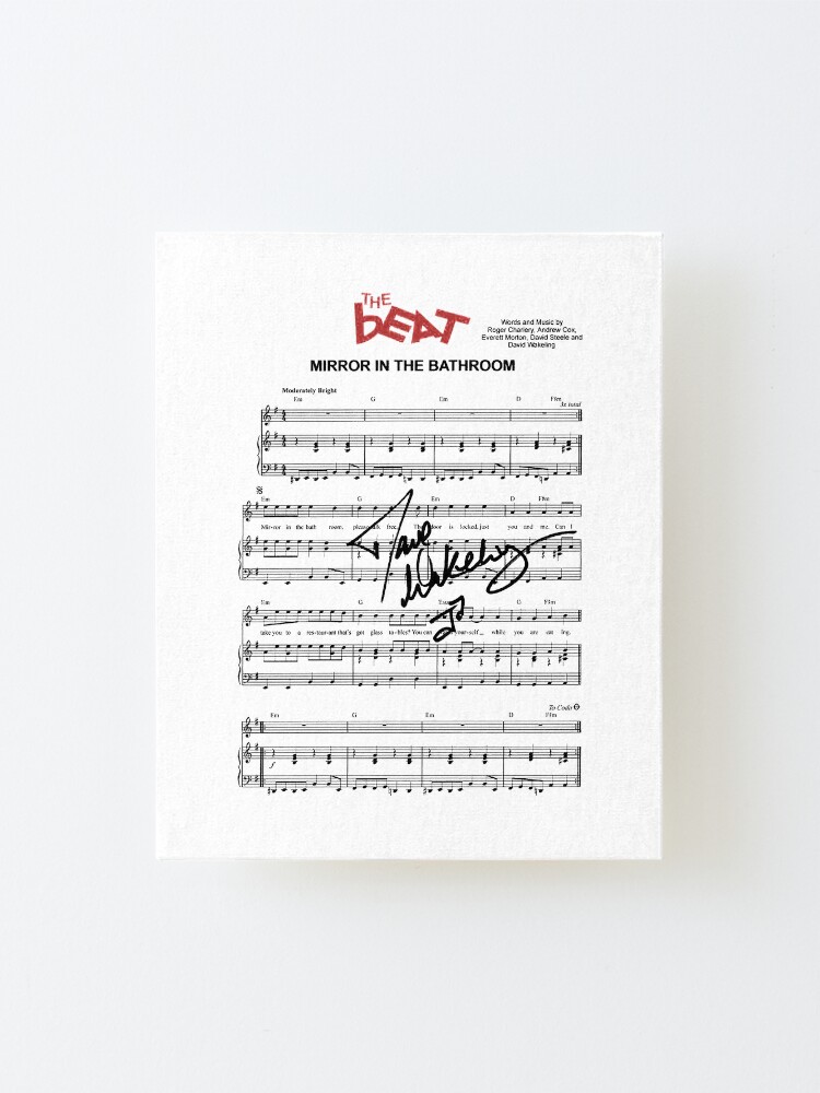 "English Beat Mirror in the Bathroom" Mounted Print for Sale by Debrart