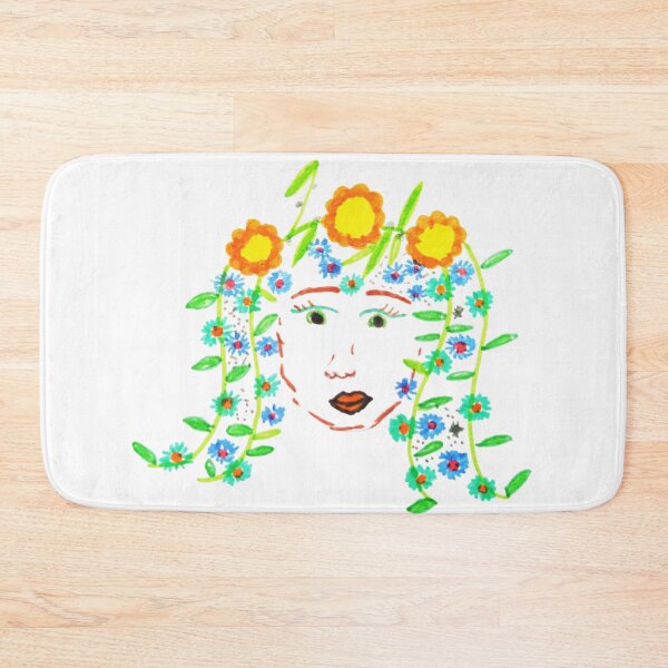 Item preview, Girl with flowery hair by Elisavet designed and sold by azimaplace.