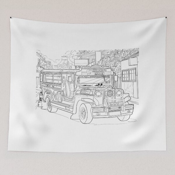 Item preview, Jeepney Line Drawing designed and sold by BrentMorris.