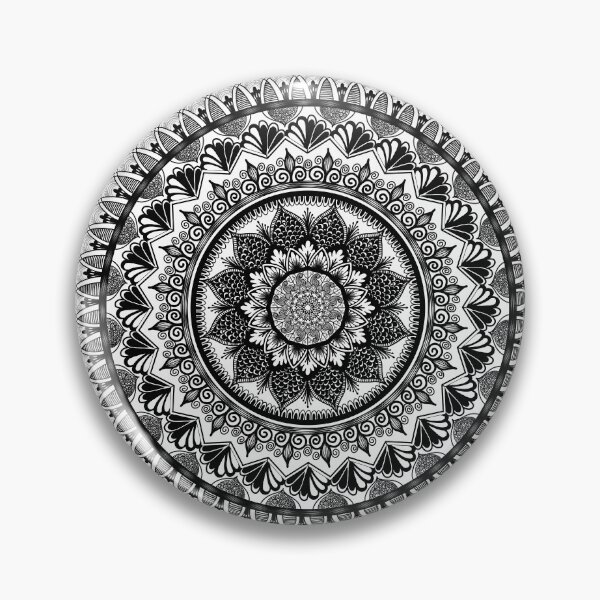 Item preview, black and white mandala design - ornate designed and sold by ArtfullyReka.