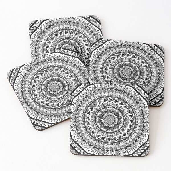 Item preview, black and white mandala design - ornate designed and sold by ArtfullyReka.