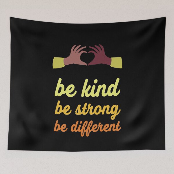 Item preview, Be kind, be strong, be different - motivational quote designed and sold by ArtfulTat.