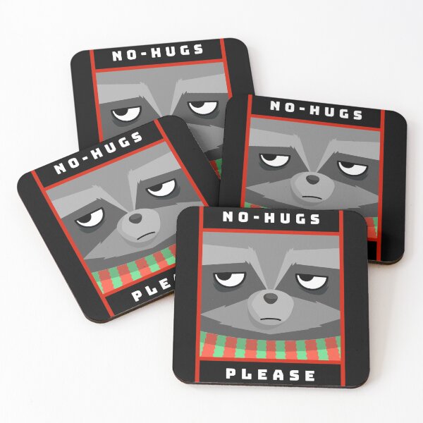Item preview, No Hugs Please | Xmas 2020 | Mad Racoon Illustration designed and sold by MAS-S.