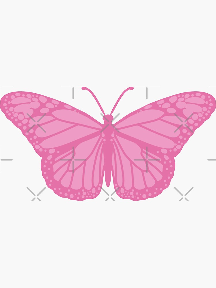 Pink monarch butterfly Sticker for Sale by SleepyKoalaShop