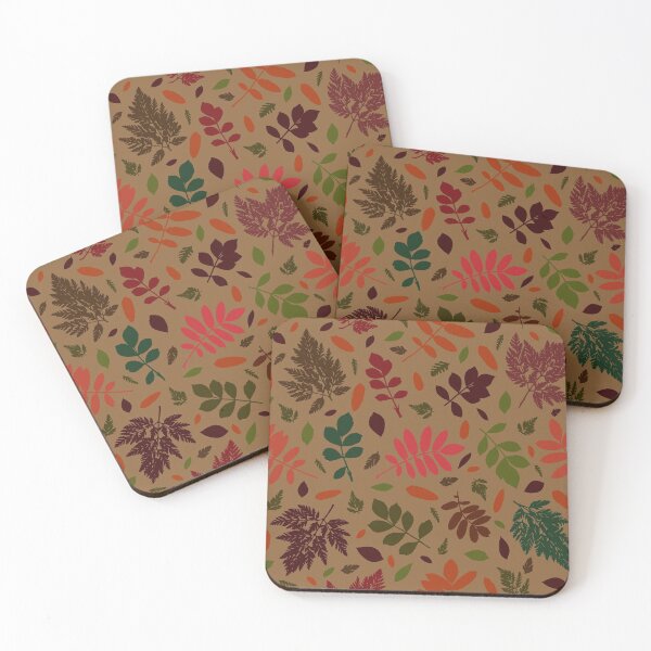 Item preview, Multicolor autumn leaves 10. Wild herbs seamless pattern on beige. Autumn leaf fall. Wild life designed and sold by Yulia Chepurova.