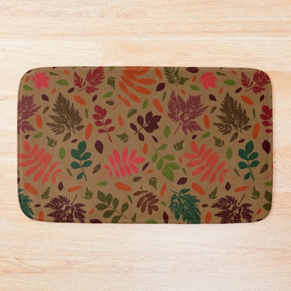 Item preview, Multicolor autumn leaves 10. Wild herbs seamless pattern on beige. Autumn leaf fall. Wild life designed and sold by Yulia Chepurova.