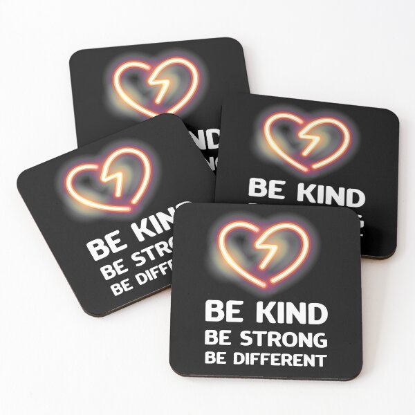 Item preview, Be kind, be strong, be different - motivational quote designed and sold by ArtfulTat.