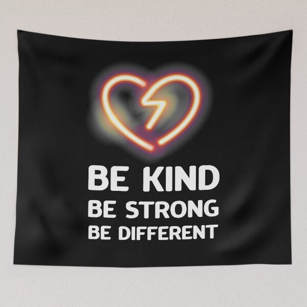 Item preview, Be kind, be strong, be different - motivational quote designed and sold by ArtfulTat.