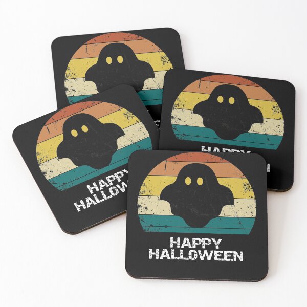 Item preview, Retro Happy Halloween Ghost Sunset designed and sold by OlgaZhu.
